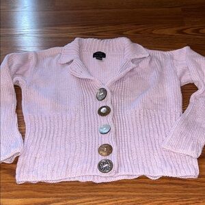 Vintage Pure Handknit for Fresh Produce Chunky Purple Chunky Art Button Size M/L